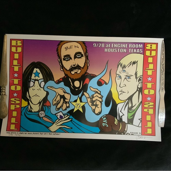 2001 BUILT TO SPILL Concert Poster JERMAINE ROGERS 2001 Offset Collection - Picture 7 of 7